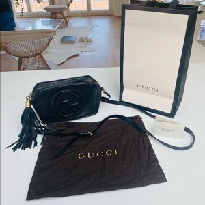 Soho small leather disco bag